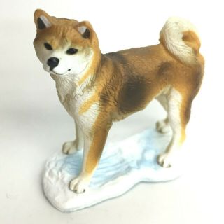 Weekly Japanese Natural Monument Mini Figure 13 Akita Inu Dog Kaiyodo Japan