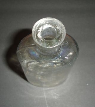 ANTIQUE GLASS BOTTLE J L MATHIEU ' S COUGH SYRUP MARLBORO MASS.  TAR & COD LIVER 3