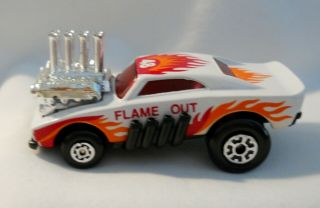 Vintage 1972 Matchbox Lesney Superfast White Red Rider " Flame Out " Macau