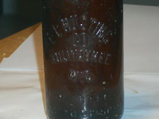 Blobtop E.  L.  Husting Co.  Weiss Beer Bottle Milwaukee Wis.