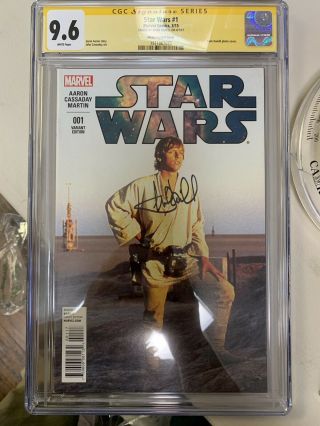 Star Wars 1 Cgc Ss 9.  6 Signed By Mark Hamill Luke Skywalker Graded