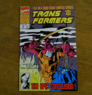 Transformers Marvel Comic 80 (july 1991, ) Vf - Vf,  Limited Series Final Issue