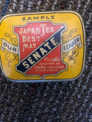 Vintage Japan Tea Tin Sample Size