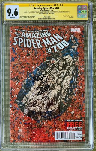 Spider - Man 700 Cgc 9.  6 - - Signed X6 Stan Lee & More Signature Series