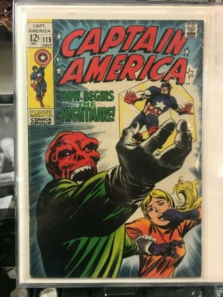 Marvel Comics Captain America 115 (july 1969) Red Skull