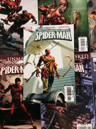 Sensational Spider - Man 26 - 33 Marvel Comic Books Civil War Unmasked Iron Spider