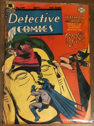Batman Detective Comics 139 Crimes Of Jade Comic Book 1948