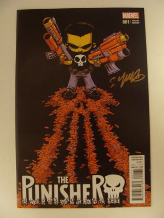 The Punisher (2016) 1 Baby Variant Signed By Skottie Young