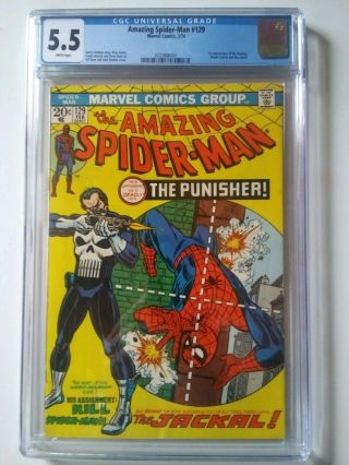 Spiderman 129 5.  5 CGC Marvel Bronze age comic Book 1st Punisher 3