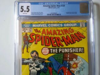 Spiderman 129 5.  5 CGC Marvel Bronze age comic Book 1st Punisher 5