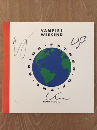 Vampire Weekend - Father Of The Bride 2xlp Black Vinyl Signed Autographed