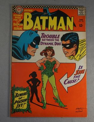 June 1966 Batman No.  181 Comic Book Dc Comics 1st Poison Ivy Appearance