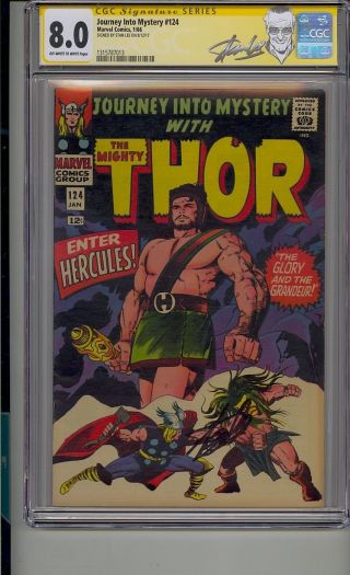 Journey Into Mystery 124 Cgc 8.  0 Ss Signed Stan Lee Thor Hercules