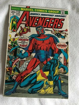Avengers 110 (marvel,  1973) X - Men Magneto Gil Kane Cover