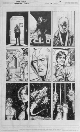 Gary Frank Doomsday Clock Comic Art 9 P14 Batman,  Watchmen,  Superman