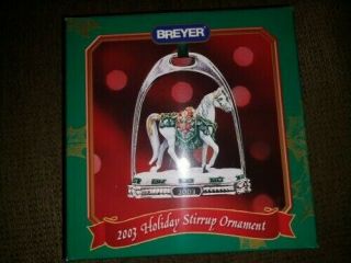 Breyer " 2003 Holiday Stirrup Ornament " No.  700603 In