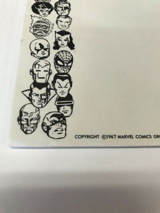 Marvel Comics MMMS 1967 Stationery Mini Scribble Pad NM - Fan Club 24 Sheets 3