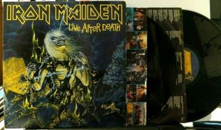 Iron Maiden Live After Death 2xlp Orig.  Us Issue 1985 W/ Custom Inner Sleeves