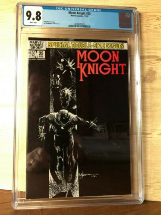 Moon Knight 25 Nov 1982,  Marvel Cgc 9.  8 1st Black Spectre Sienkiewicz Cvr & Art