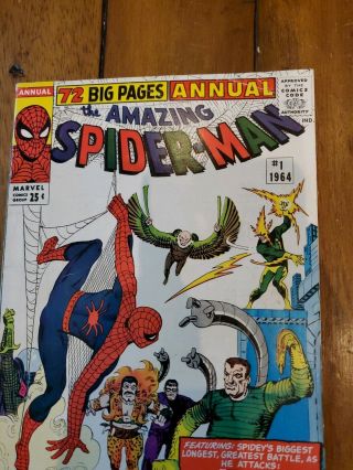 Spider - Man Annual 1 VG,  4.  5 | Marvel 1964 | 1st Sinister Six. 7