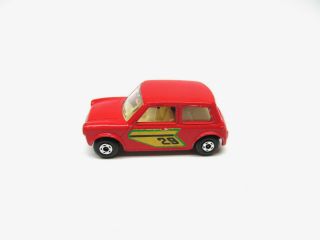 Matchbox Lesney Superfast 29 Scarce Red Mini Cooper Racing Car