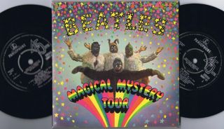 The Beatles Magical Mystery Tour Uk 2ep 45ps 1967 Stereo Blue Lyric Inner