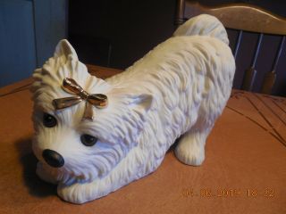 Large Danbury " Come Play With Me " Westie Dog Figurine