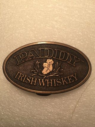 1977 Very Brass Belt Buckles Paddy Irish Whiskey