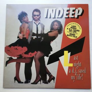 Indeep - “last Night A D.  J.  Saved My Life” Rare Nm Promo Lp Label 1983