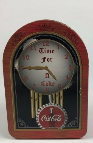 Coca Cola - Vintage Clock Tin.  (6”x4 1/8”x2.  25”)
