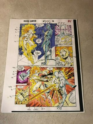 Silver Surfer 67 Art Color Guide Battles Nova Marvel 1992