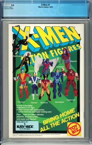 X - Men 1 (1991) CGC 9.  8 NM/M 1st Acolytes Colossus Cover Claremont Jim Lee 2