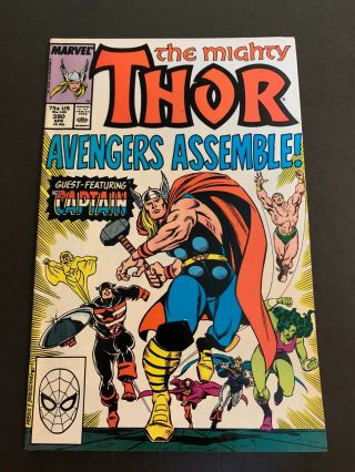 The Mighty Thor 390 1988 Vf,  8.  5 Avengers Endgame Cap Lifts Thor’s Hammer