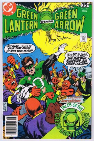 Green Lantern 107 Signed W/coa Joe Staton Very Fine 1978 Hg Dc Comics