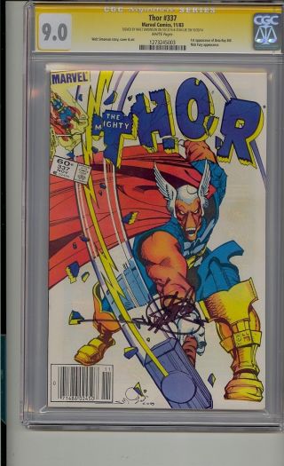 Thor 337 Cgc 9.  0 Ss Signed Stan Lee & Walt Simonson 1st Beta Ray