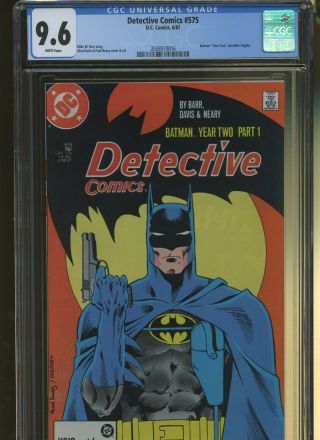 Detective Comics 575 Cgc 9.  6 | Dc 1987 | Batman Year Two Storyline Begins.