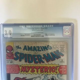 Spiderman 13 First Appearance of Mysterio CGC 3.  0 Hot BOOK 3