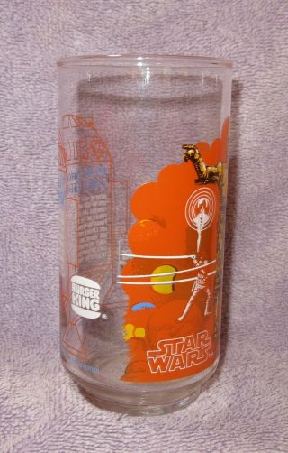 Vtg 1977 Star Wars R2 - D2 C - 3PO Coca Cola Burger King Glass Lt Ed 2