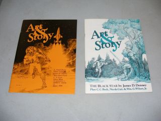 1976 James Denney The Art & Story 1 And 2 1 & 2 Fanzine Comics 11 " X 8 "