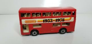 Vintage Rare Htf Matchbox Lesney No.  17 The Londoner Double - Decker Bus 1953 - 1978