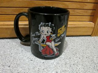 Betty Boop Coffee Cup Black " Trust Me Honey 50s Not Old " 50th Birthday Gift Euc