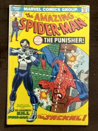 The Spider - Man 129 (feb 1974,  Marvel) The Punisher First Appearance