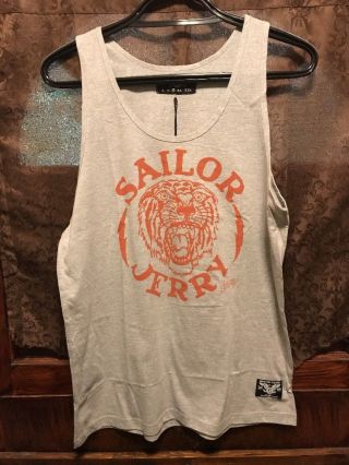 SAILOR JERRY RUM Men ' s L OFFICIAL NWT TIGER BOLT TATTOO Tank Top T Shirt 2