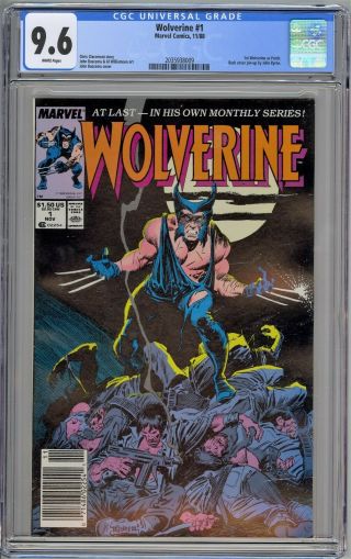Wolverine 1 Cgc 9.  6 Nm,  Wp 1st Patch App Marvel Comics 1988 Buscema Cover & Art