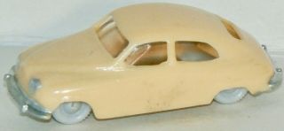 Vintage Beige Plastic Ho Scale Sedan Circa 1940s