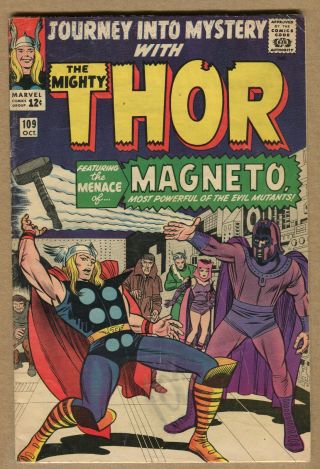 Journey Into Mystery 109 - Thor Vs.  Magneto - 1964 (grade 4.  0) Wh