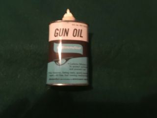 Vintage Western Field Montgomery Ward White,  Brown,  & Blue 3oz.  Gun Oil Can 60’s ?