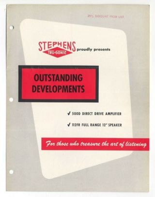 Stephens Tru - Sonic Sales Brochure 
