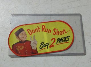 Vintage 4.  5 " Sticker Sign Philip Morris Cigarette Early Advertising Card