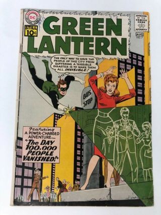 Green Lantern (1st Series Dc) 7 1961 5.  0 - 5.  5 1st Appearance Sinestro Dc Comic